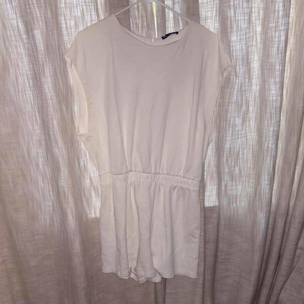 White Sleeveless Romper